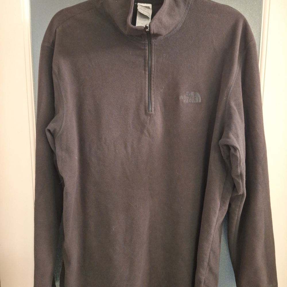 The North Face Charcoal/Black Quarter-Zip Pullover Mens Large